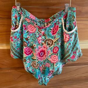 Spell Designs Turquoise Babushka Shorts